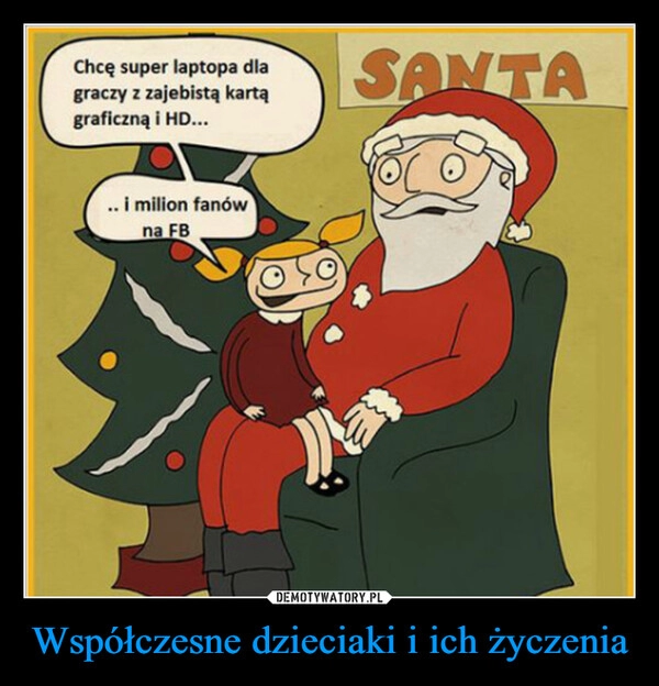 
    Współczesne dzieciaki i ich życzenia