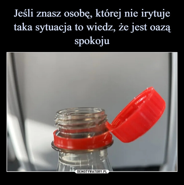 
    Jeśli znasz osobę, której nie irytuje taka sytuacja to wiedz, że jest oazą spokoju