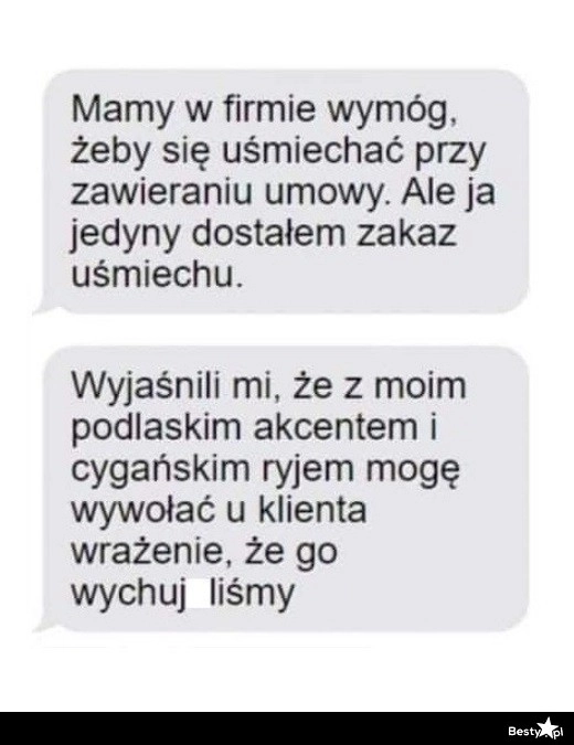 
    Uśmiech przy zawieraniu umowy 