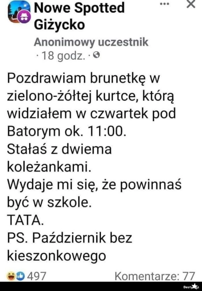 
    Pozdrowienia dla pewnej brunetki... 