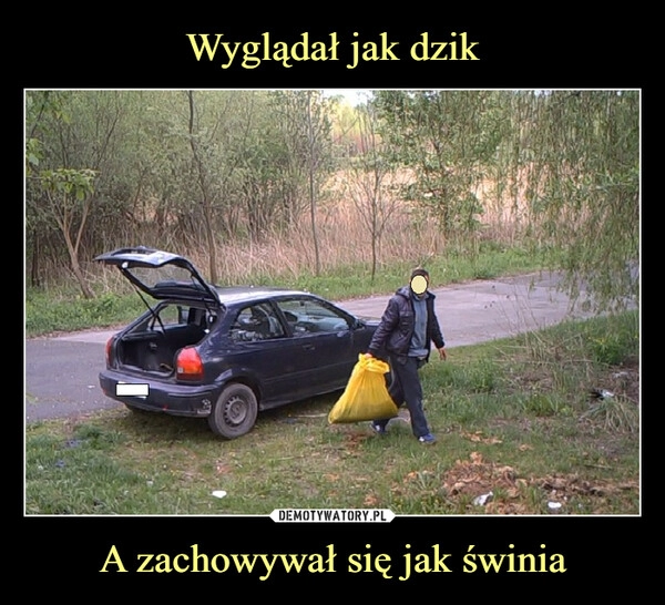 
    Wyglądał jak dzik A zachowywał się jak świnia