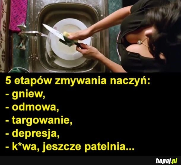 
    Etapy zmywania naczyń