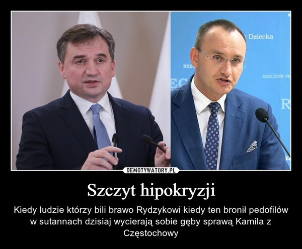 
    Szczyt hipokryzji