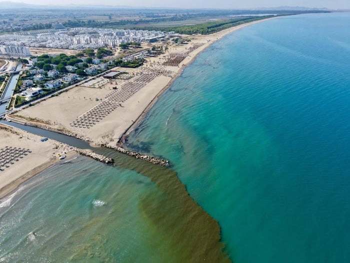 
    Albania is the only European country that discharges all of its raw, untreated sewage directly into the sea, near tourist beaches. Example here at Gjiri i Lalzit’s 