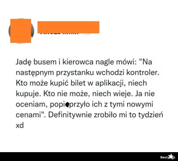 
    Ogłoszenie w autobusie 