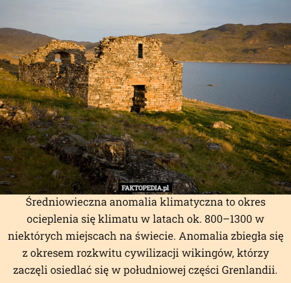 
    Średniowieczna anomalia klimatyczna to okres ocieplenia się klimatu w latach