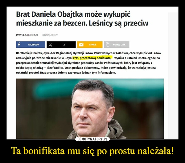 
    Ta bonifikata mu się po prostu należała!