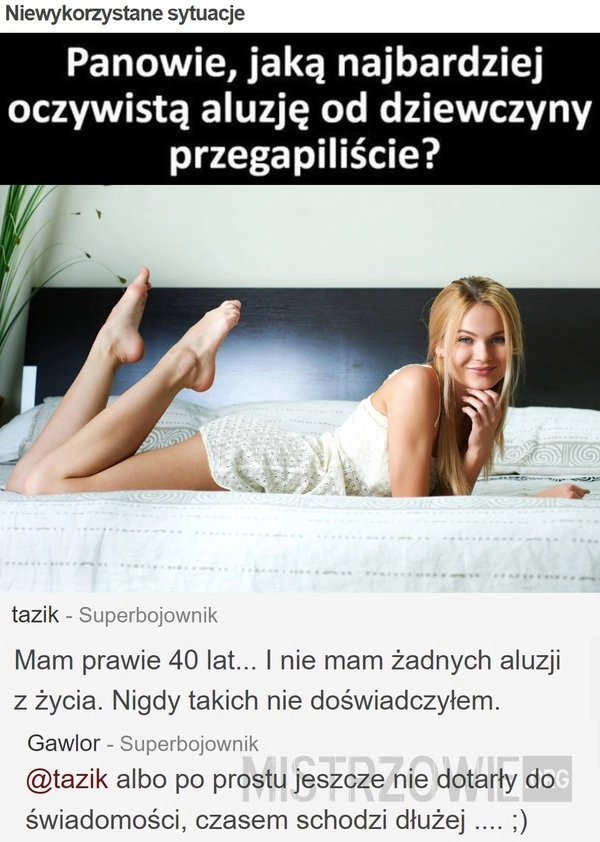 
    Niewykorzystane sytuacje