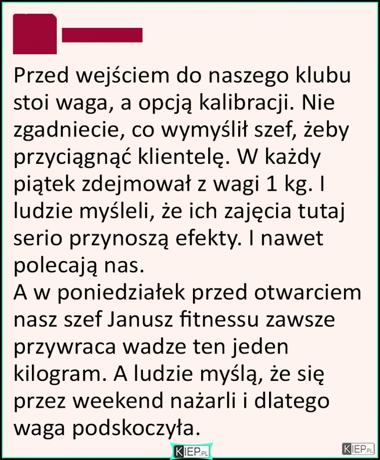 
    Szef i jego waga. Czyli walka o klienta...