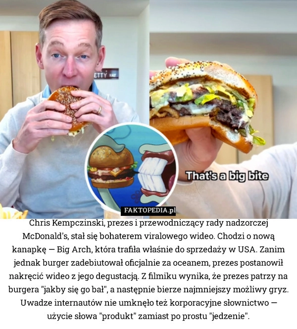 
    Chris Kempczinski, prezes i przewodniczący rady nadzorczej McDonald's,