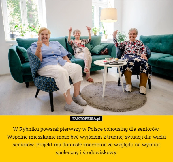 
    W Rybniku powstał pierwszy w Polsce cohousing dla seniorów. Wspólne mieszkanie