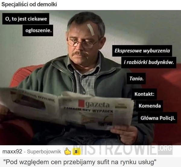 
    
			Specjaliści od demolki					