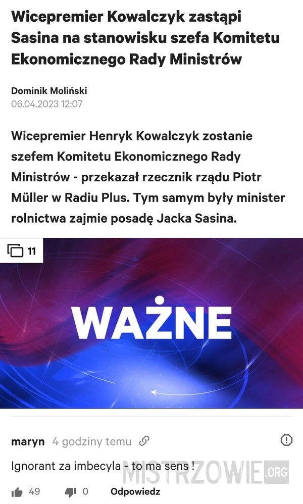 
    Zmiana na stanowisku