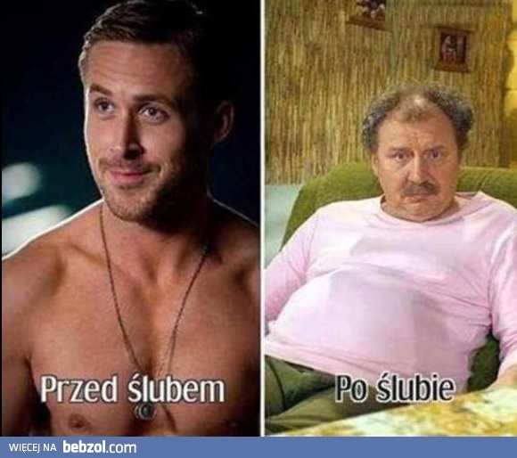 
    Przed i po ślubie