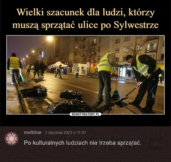 
    Sprzątanie po Sylwestrze