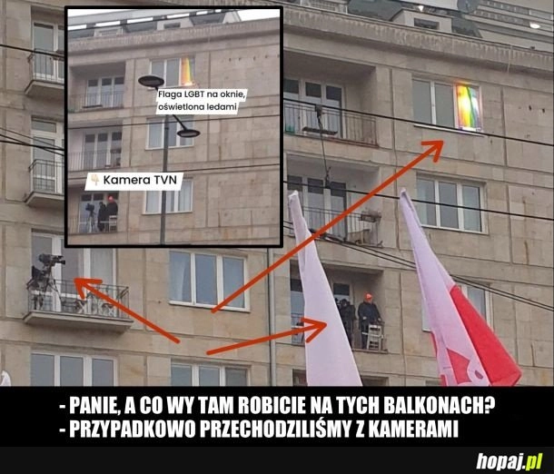 
    Przypadkowo przechodzili z kamerami