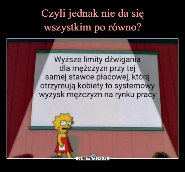 
    Czyli jednak nie da się
wszystkim po równo?