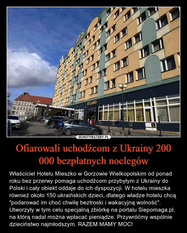 
    Ofiarowali uchodźcom z Ukrainy 200 000 bezpłatnych noclegów