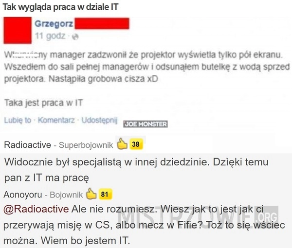 
    Tak wygląda praca w dziale IT