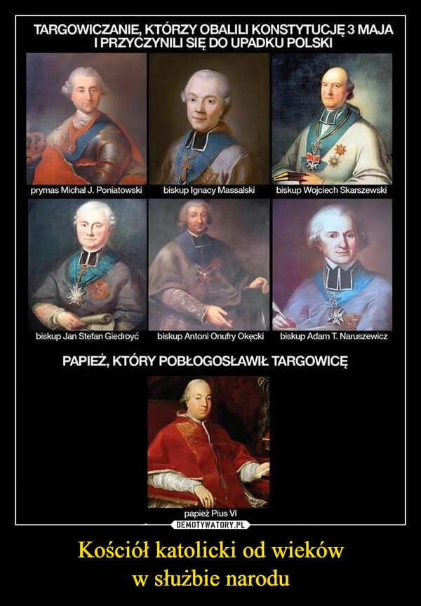 
    Kościół katolicki od wieków
w służbie narodu