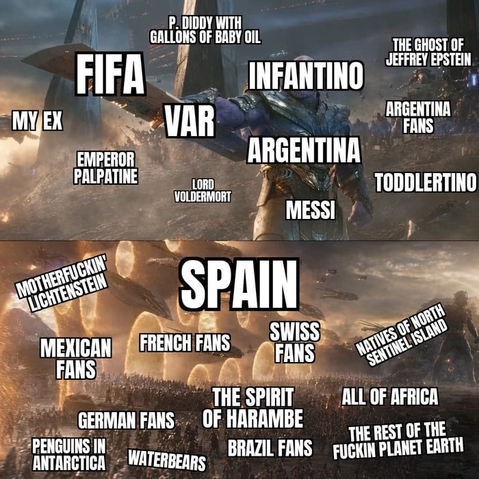 
    Justice is served! Congratulations to Spain for taking out the trash