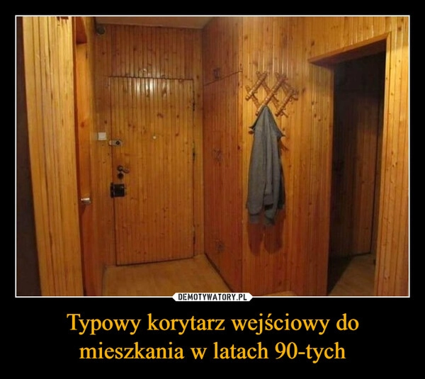 
    Typowy korytarz wejściowy do mieszkania w latach 90-tych