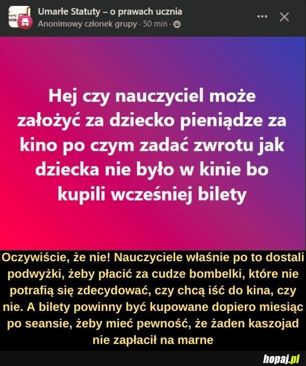 
    Przywileje ucznia.