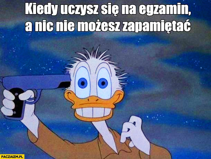 
    Kiedy uczysz się na egzamin a nic nie możesz zapamietać
