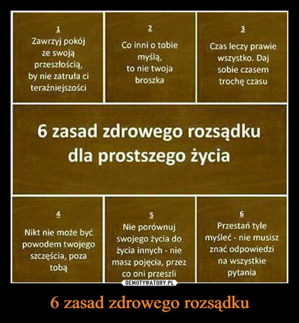 
    6 zasad zdrowego rozsądku