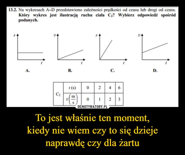 
    To jest właśnie ten moment,
kiedy nie wiem czy to się dzieje naprawdę czy dla żartu