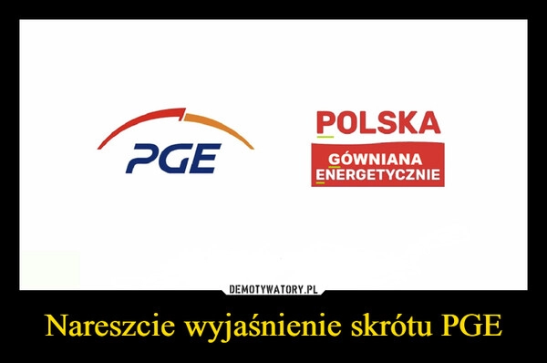 
    Nareszcie wyjaśnienie skrótu PGE