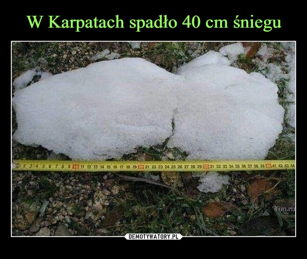 
    
W Karpatach spadło 40 cm śniegu 