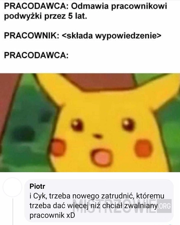 
    Logika pracodawcy