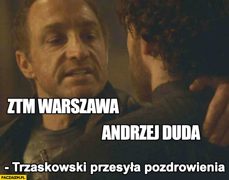 
    ZTM Warszawa do Andrzeja Dudy: Trzaskowski przesyła pozdrowienia