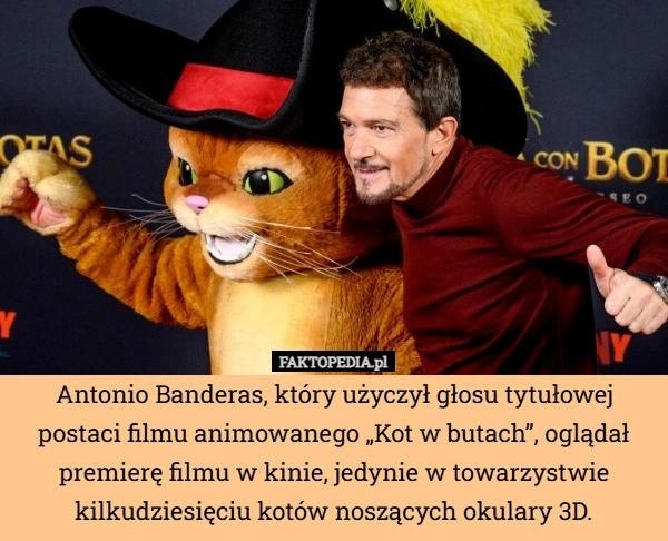 Antonio Banderas, który użyczył głosu tytułowej postaci filmu animowanego