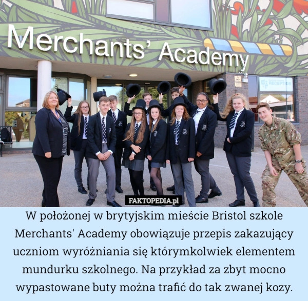 
    W położonej w brytyjskim mieście Bristol szkole Merchants' Academy