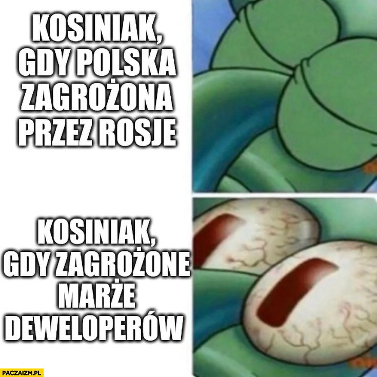 
    Kosiniak gdy Polska zagrożona przez rosję śpi vs gdy zagrożone marze deweloperów budzi się