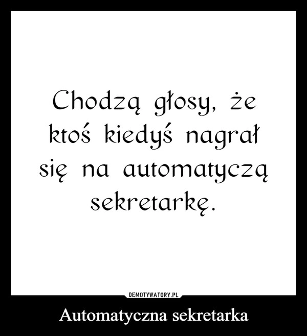 
    Automatyczna sekretarka