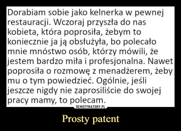 
    Prosty patent