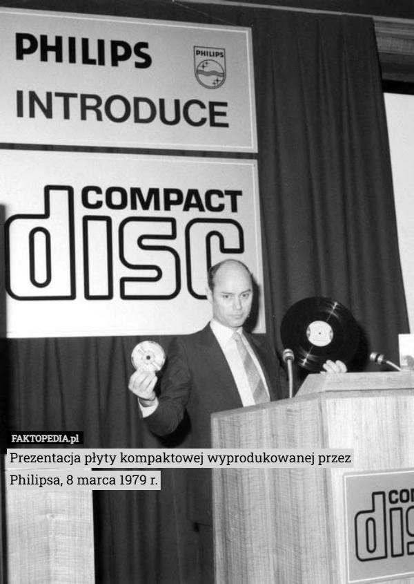 
    Prezentacja płyty kompaktowej wyprodukowanej przez Philipsa, 8 marca 1979