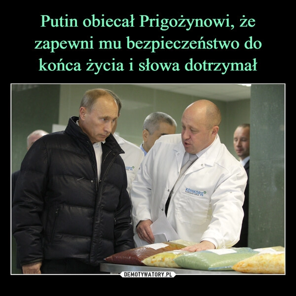 
    Putin obiecał Prigożynowi, że zapewni mu bezpieczeństwo do końca życia i słowa dotrzymał