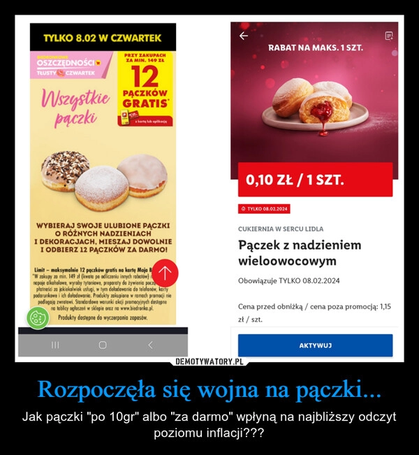 
    Rozpoczęła się wojna na pączki...