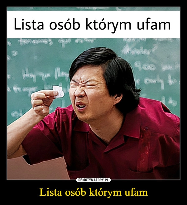 
    Lista osób którym ufam