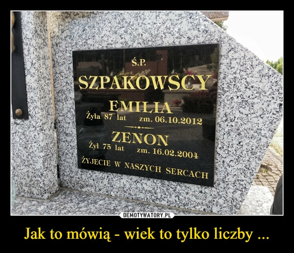 
    Jak to mówią - wiek to tylko liczby ...