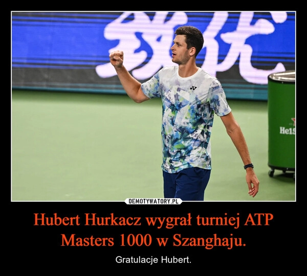 
    Hubert Hurkacz wygrał turniej ATP Masters 1000 w Szanghaju.