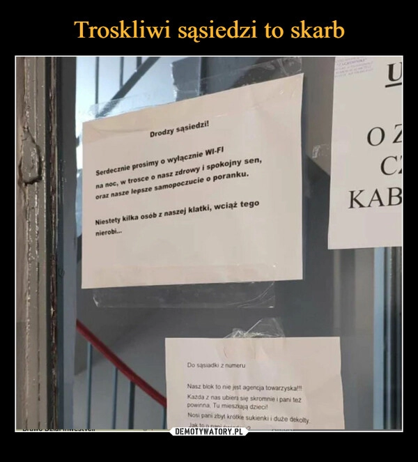 
    Troskliwi sąsiedzi to skarb