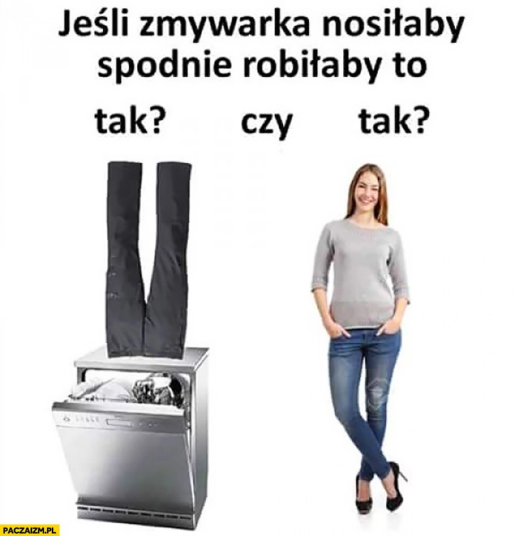 
    Jeśli zmywarka nosiłaby spodnie robiłaby to tak czy tak kobieta