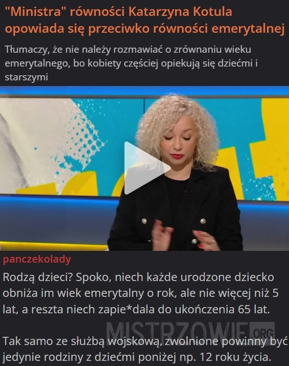 
    Równość emerytalna