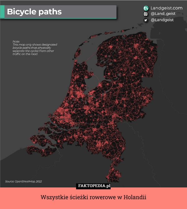 
    Wszystkie ścieżki rowerowe w Holandii