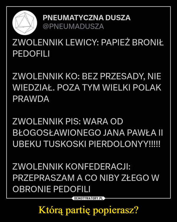 
    Którą partię popierasz?